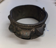 Vintage Nomad Berber Bracelet Hinged Cuff  Handmade Metal picture