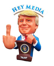 President Trump Funny Christmas F##K U Media Bobble Middle Finger Bobblehead  picture