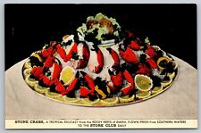 New York City NY The Stork Club Advertising Postcard Stone Crabs Flown in Daily picture