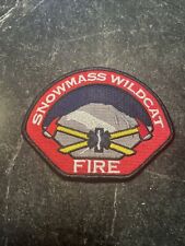 Snowmass Wildcat Mountain CO Fire Dept patch Iron On Rare 4” Logo picture