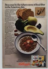 1976 Kelloggs All Bran Bran Buds Cereal Bowl Photo Vintage Magazine Print Ad picture