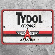 Tydol Flying A Gasoline Metal Sign Replica Vintage White 8
