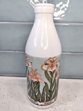 Art Nouveau Juice Bottle EGIZIA Milk Glass 32 oz Made In Italy VTG Mid Century picture
