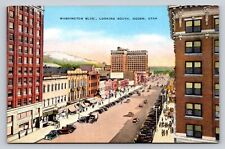 c1940s Aerial View Old Cars Washington Blvd Looking South Ogden Utah  P771 picture
