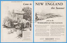 1928 Standard Oil Co Socony Gas Station Ad Come To New England This Summer picture