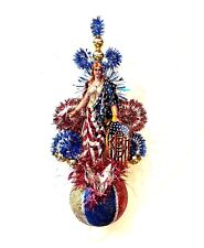 Lady Liberty Vintage Glass July 4th Patriotic Ornament Antique Victorian picture