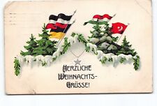 Merry Christmas Herzliche Weihnachts Grusse Germany DB Embossed Postcard Posted picture