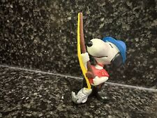 Vintage Snoopy Figurine With Fishing Rod & Fish Peanuts picture