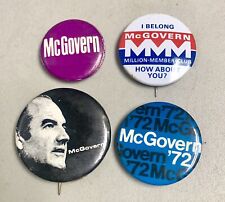 1972 GEORGE McGOVERN CAMPAIGN BUTTON COLLECTION Lot of 4 picture