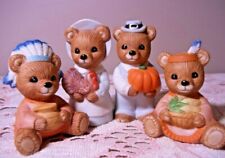 Home Interior Thanksgiving Bears #5312 Set Of 4 picture