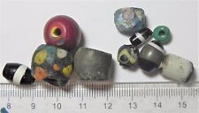 ZURQIEH -AF1748- ANCIENT EGYPT ,  10 ROMAN & OTHER GLASS BEADS. 200 - 1800 A.D picture