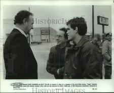 1985 Press Photo Arthur Penn, Gene Hackman and Matt Dillon in 