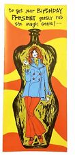 Vtg Birthday Card 60s Psychedelic Color MOD New 9 1/2 X 4” KEEP ‘N TOUCH SEXY picture