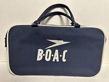 Vintage Original 1960’s BOAC Airlines Vinyl Travel Carry On Stewardess Bag picture