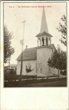 1908. METHODIST CHURCH. KINGSLEY, MICHIGAN. POSTCARD. SZ15 picture