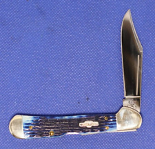 Case XX 61749L Navy Blue Rogers jigged corncobbed bone, New mini Copperlock picture