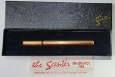 Vtg The Scenter ~ Gold Tone Fragrance Pen Perfume Dauber ~ With Box & Paperwork picture