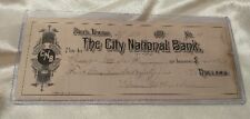 Receipt 1894 PARIS TEXAS From City National Bank Protective Plastic picture