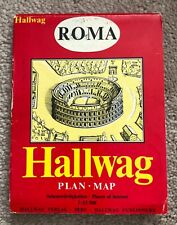 Vintage Hallwag Touring Folding Map Roma Rome in German French English 1973 picture