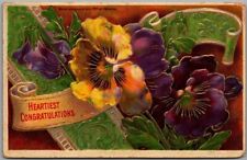 1916 Embossed Greetings Postcard 