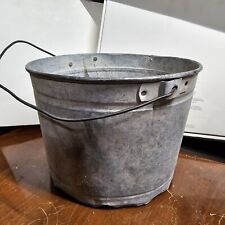 Vintage Old Galvanized Tin Steel Metal 2 Gallon Mop Bucket  With Handle picture