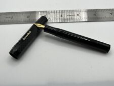 NOS KawecoSport Fountain Pen Black with gold plated Medium Nib Checkered pattern picture