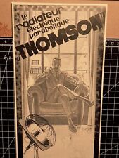 THOMSON HEATING ADVERTISING VINTAGE FRANCE 1925 ORIGINAL ADVERTISEMENT POSTER picture