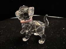 Swarovski Crystal Figurine  Kitty Walking  With Pink Bow picture
