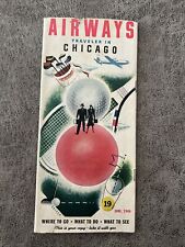 Airways Traveler in Chicago June 1946 Tourist Guide Chicago Southern Airline picture
