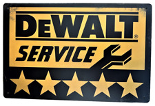 DeWalt Service Tin Sign (Ford Chevy Craftsman SnapOn Matco Makita Tool 8011 picture