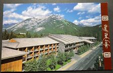 Alberta Canada Postcard Banff Park Lodge with beautiful mountains in background picture