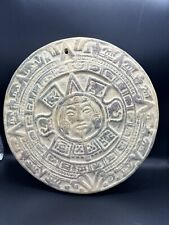 Vintage Ancient Aztec Inca Maya Calendar Sculpture plaque 11” picture