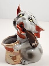 Vintage anthropomorphic Bonzo drunk dog figurine toothpick holder Japan READ picture