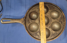 OLD Griswold ERIE PA No 32 #962 Cast Iron Pan Aebleskiver Danish Pancake Balls 2 picture