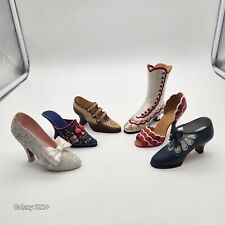 Vintage Danbury Mint Steps in Time Miniature Shoes Lot of 6 Boots Heels Retired  picture