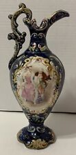 Antique 1920s Post-Majolica Viennese Alhambrian Style Porcelain Ewer - 10.5” picture