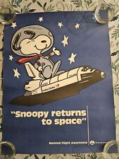 SNOOPY RETURNS TO SPACE ORIGINAL POSTER, 60's AND REPRODUCTION NASA ROCKWELL picture