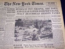 1944 FEB 9 NEW YORK TIMES - RUSSIANS WIN NIKOPOL & CLEAR DNIEPER'S BANK - NT 745 picture
