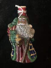 Christopher Radko PETITE NOEL SPLENDOR Glass Ornament Santa,Dark Skinned Lovely picture