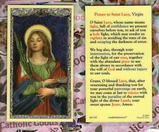 Saint St. Lucy + Prayer to St. Lucy - Laminated  Holy Card 800-1245 picture