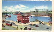 Postcard, General View of Conneaut Harbor Conneaut, Ohio, Vintage Cars picture