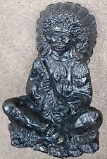 Vintage Native American Indian Sculpture Ceramic Smoking Peace Pipe picture