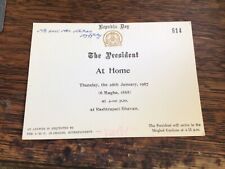 President of India at Home on Republic Day 1967 Numbered Invitation picture