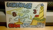 citizens band CB radio QSL card lighthouse comic Patten 1970s Coos Bay OR Oregon picture