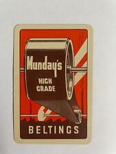 Munday High Grade Beltings Advert Retro Art Deco Vintage Rare Playing Swap Card picture