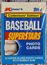 NEW 1990 Topps Kmart Collector's Edition Baseball Superstars 33 Cards Sealed picture