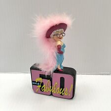 50th Birthday 50 And Fabulous Woman Birthday Decor Gift Party Fifty Pink Feather picture