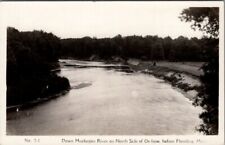 North Side, Ox-Bow Before Flooding, MUSKEGON RIVER, Michigan Real Photo Postcard picture