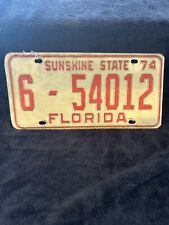 Vintage Florida License Plate 1974 picture