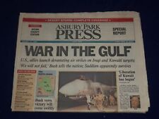1991 JANUARY 17 ASBURY PARK PRESS NEWSPAPER - WAR IN THE GULF - NP 3068 picture